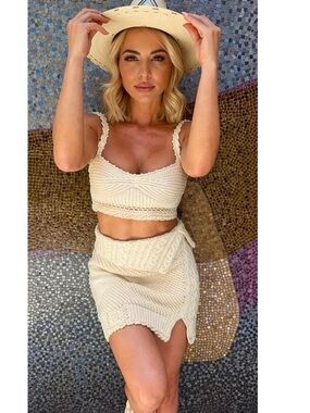 Jonathan Simkhai Fina Patchwork Knit Mini Skirt